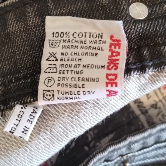 Jean de Art Grey Wash Straight Wide Leg Japanese Streetwear Jeans XL (34/35) - Picture 8 of 9